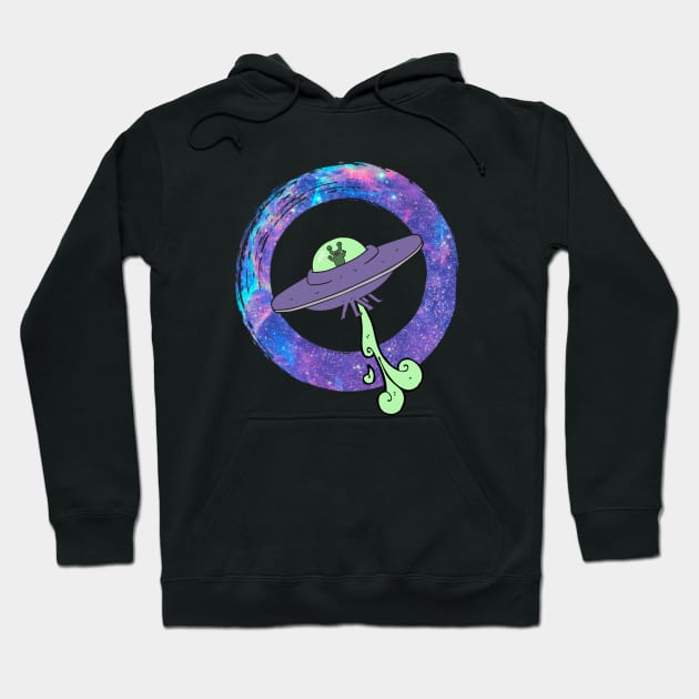 Nebula UFO Spaceship T-Shirt for People Who Love Galaxies and the Universe Hoodie by PowderShot